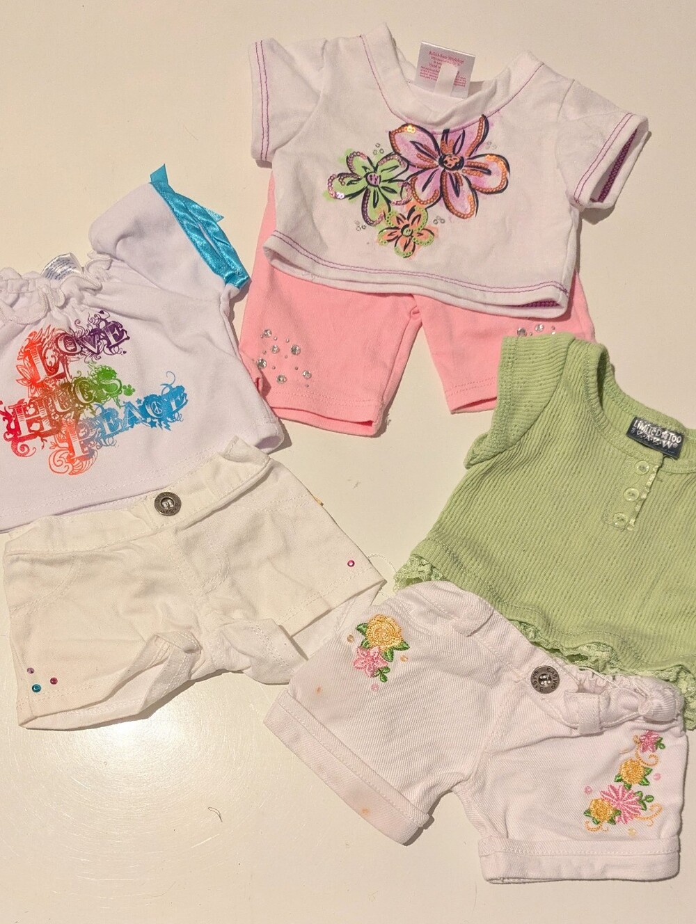 BABW Build A Bear Workshop Three Casual Girl Sets